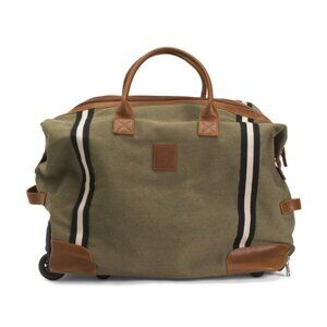 BROUK AND CO 19in Canvas Original Trolley Rolling Duffel